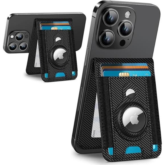 Wallet Stand with AirTag Holder, Open ID Window, Magsafe Airtag - Picture 7 of 14